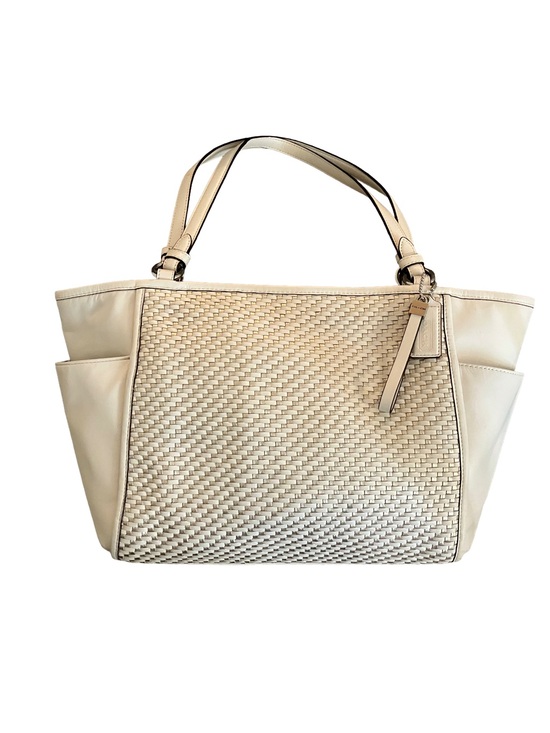 Coach Handbags - SPOTLESS AND LIKE BRAND NEW!! COACH PARK WOVEN LEATHER TOTE SHOULDER BAG F31285